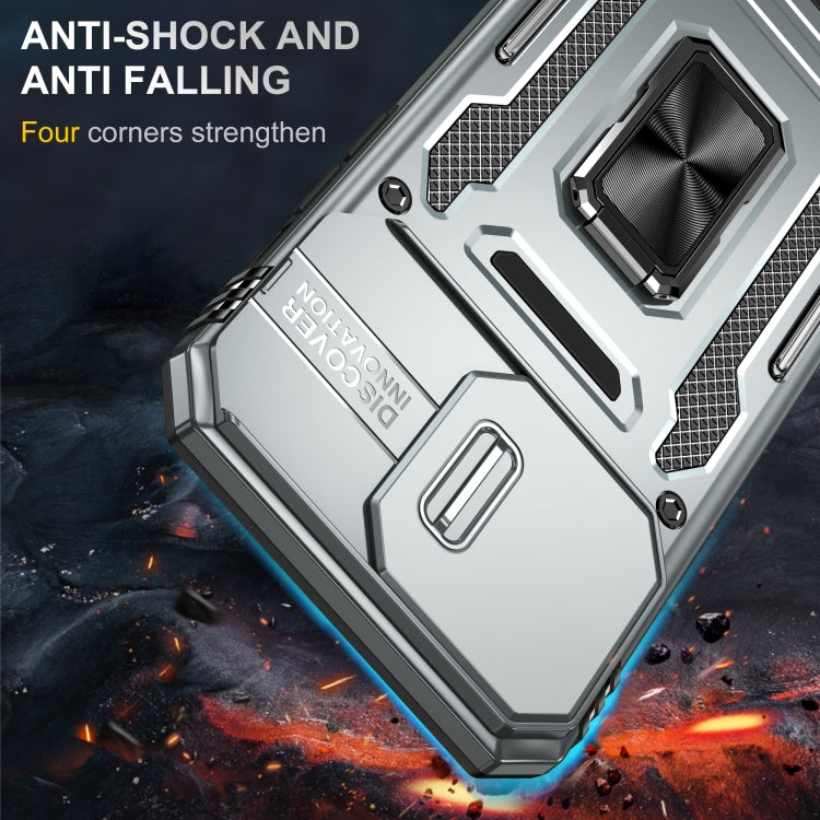 For iPhone 16 Pro Max Armor PC + TPU Camera Shield Phone Case