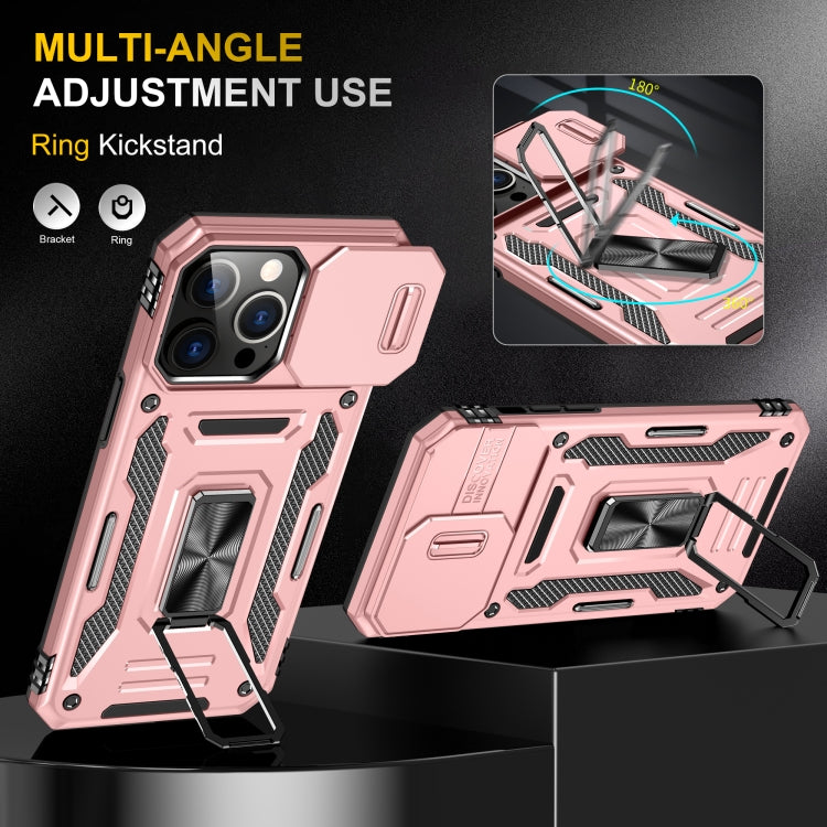 For iPhone 16 Pro Max Armor PC + TPU Camera Shield Phone Case