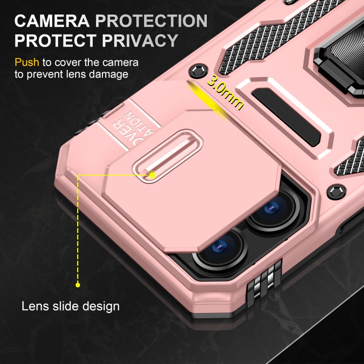 For iPhone 16 Pro Max Armor PC + TPU Camera Shield Phone Case