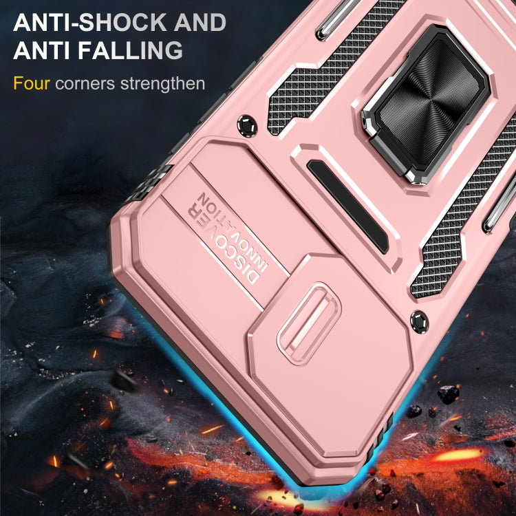For iPhone 16 Plus Armor PC + TPU Camera Shield Phone Case