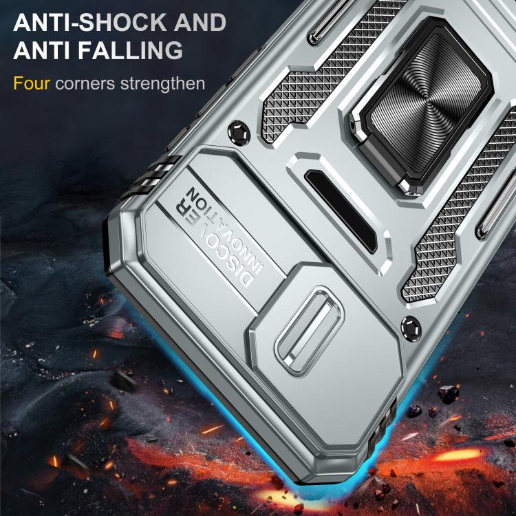 For iPhone 17e / 16e Armor PC + TPU Camera Shield Phone Case