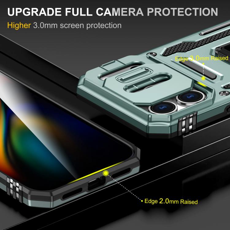 For iPhone 17 Pro Max Armor PC + TPU Camera Shield Phone Case