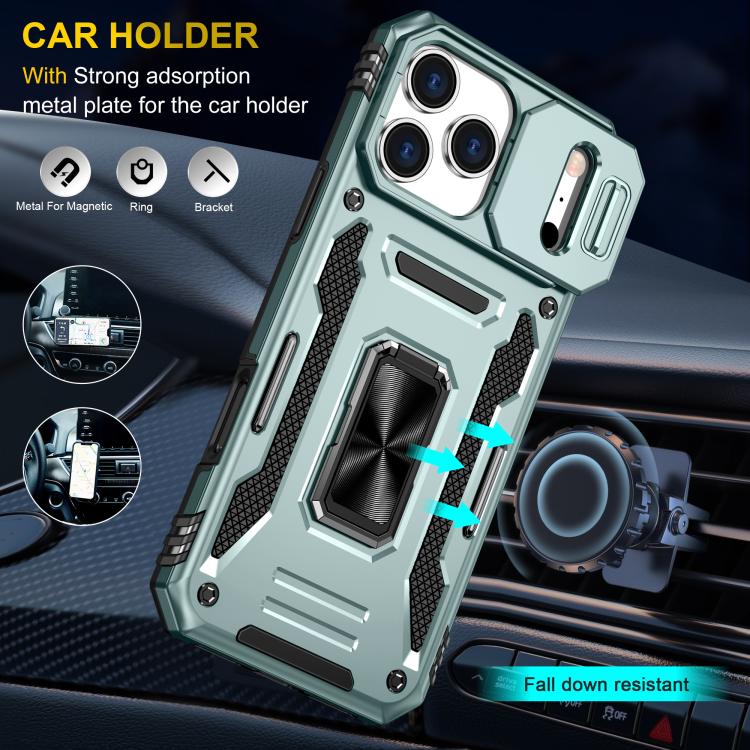 For iPhone 17 Pro Max Armor PC + TPU Camera Shield Phone Case