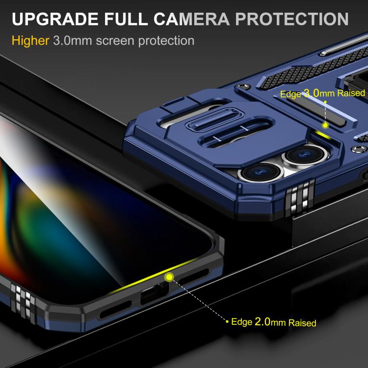 For iPhone 17 Pro Max Armor PC + TPU Camera Shield Phone Case