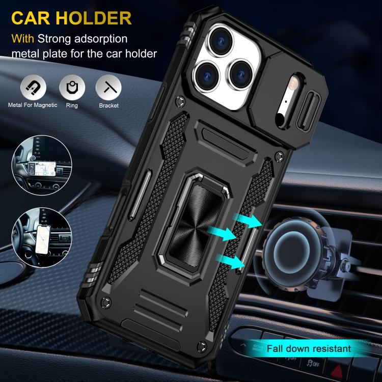 For iPhone 17 Pro Max Armor PC + TPU Camera Shield Phone Case