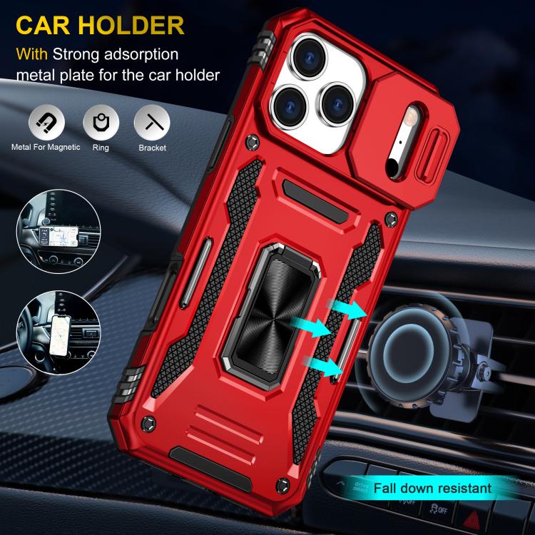 For iPhone 17 Pro Max Armor PC + TPU Camera Shield Phone Case