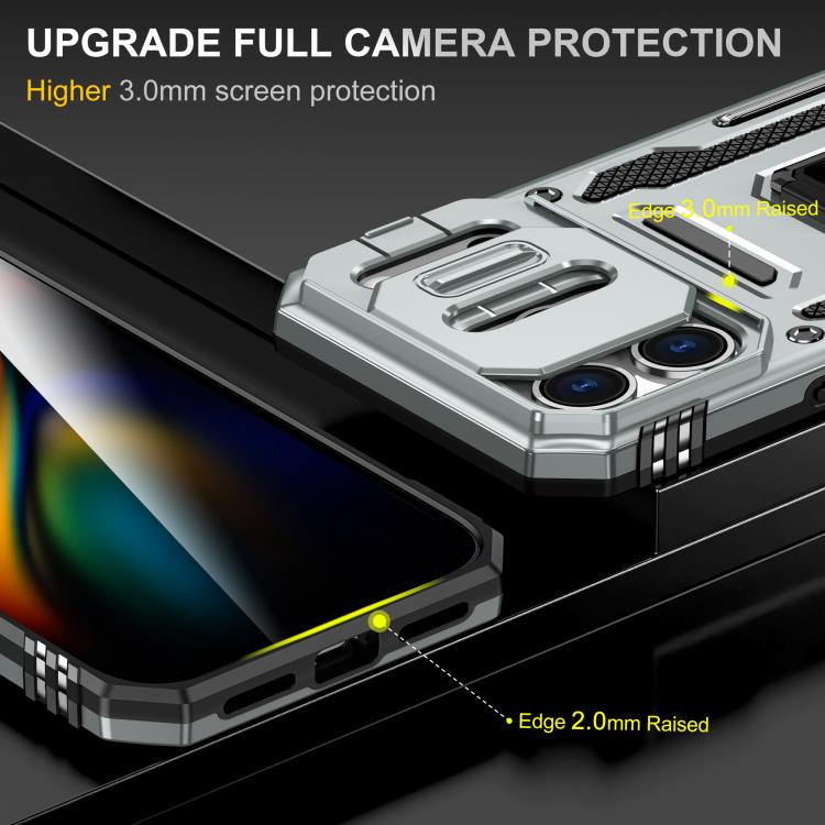 For iPhone 17 Pro Max Armor PC + TPU Camera Shield Phone Case