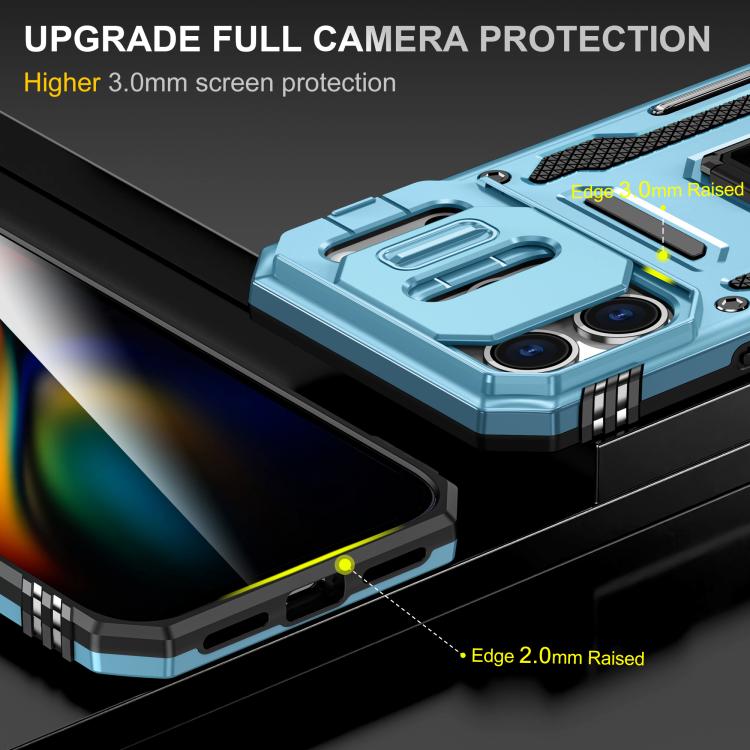 For iPhone 17 Pro Max Armor PC + TPU Camera Shield Phone Case