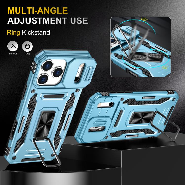 For iPhone 17 Pro Max Armor PC + TPU Camera Shield Phone Case