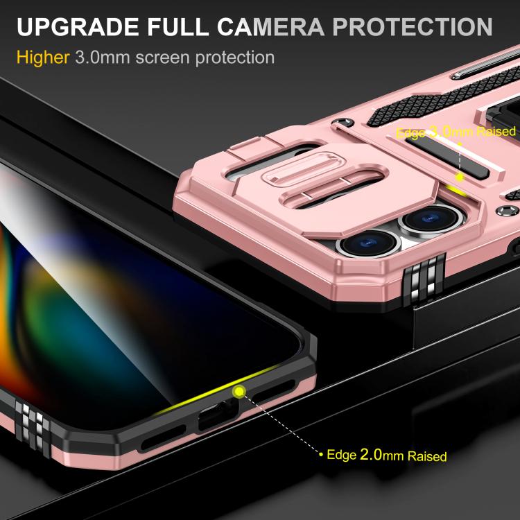 For iPhone 17 Pro Max Armor PC + TPU Camera Shield Phone Case