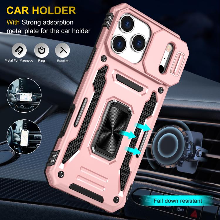 For iPhone 17 Pro Max Armor PC + TPU Camera Shield Phone Case