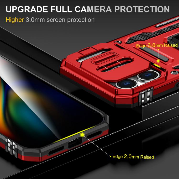 For iPhone 17 Pro Armor PC + TPU Camera Shield Phone Case