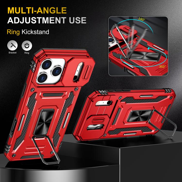 For iPhone 17 Pro Armor PC + TPU Camera Shield Phone Case