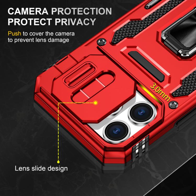 For iPhone 17 Pro Armor PC + TPU Camera Shield Phone Case