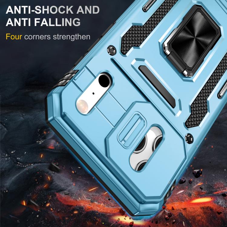 For iPhone 17 Pro Armor PC + TPU Camera Shield Phone Case