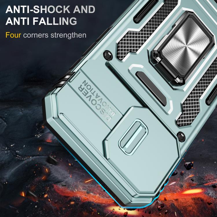For iPhone 17 Armor PC + TPU Camera Shield Phone Case