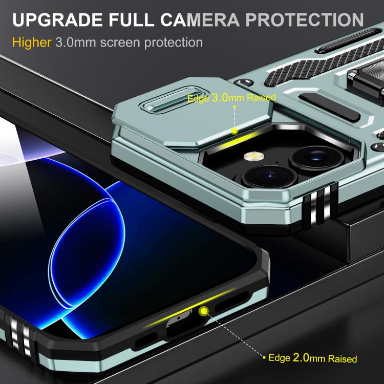 For iPhone 17 Armor PC + TPU Camera Shield Phone Case