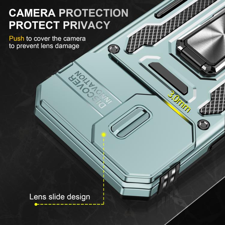 For iPhone 17 Armor PC + TPU Camera Shield Phone Case