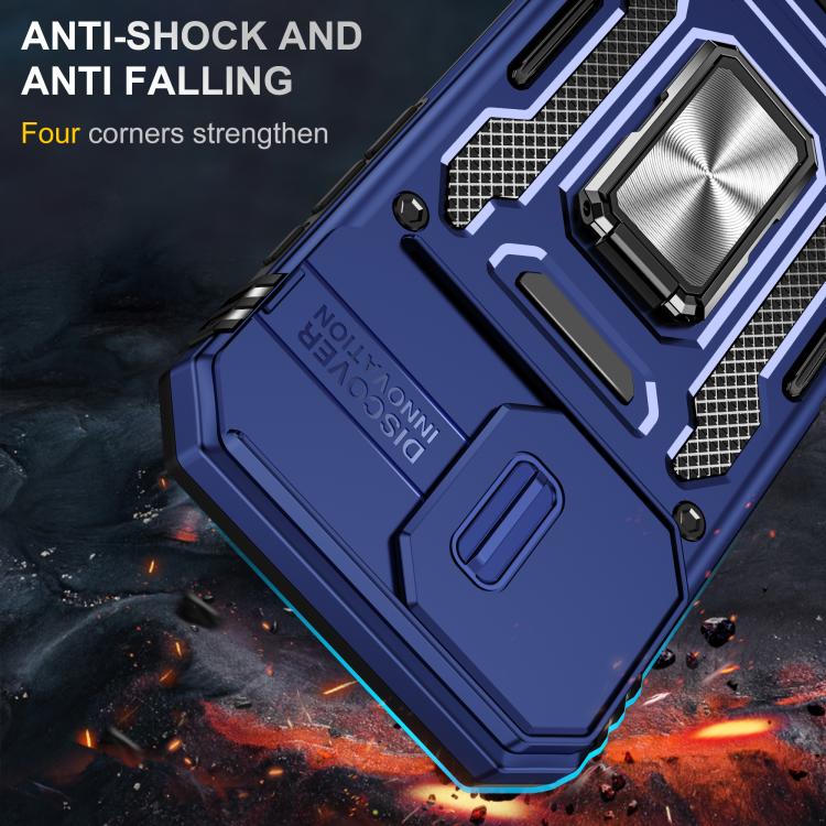 For iPhone 17 Armor PC + TPU Camera Shield Phone Case
