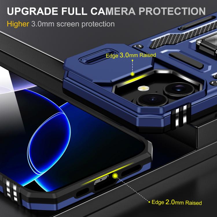 For iPhone 17 Armor PC + TPU Camera Shield Phone Case