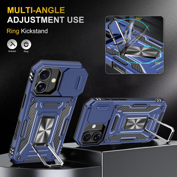 For iPhone 17 Armor PC + TPU Camera Shield Phone Case