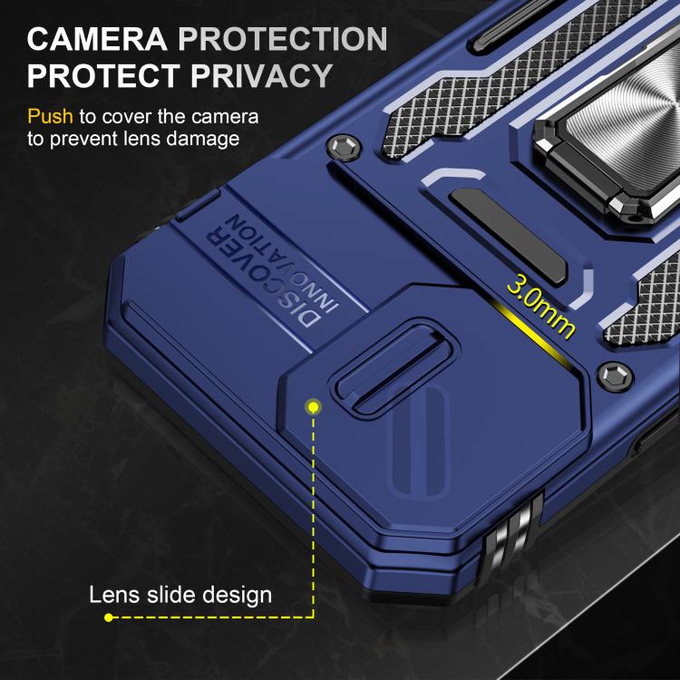 For iPhone 17 Armor PC + TPU Camera Shield Phone Case