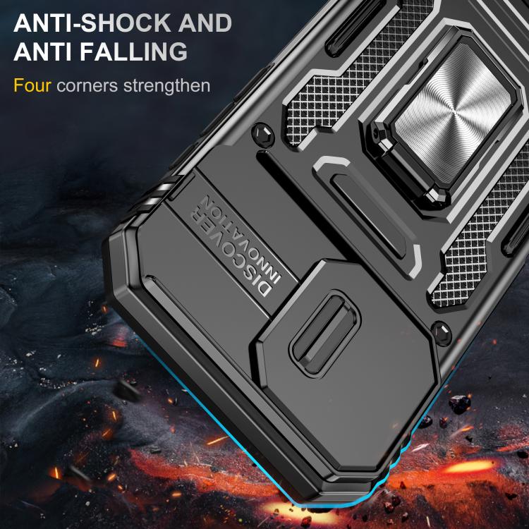 For iPhone 17 Armor PC + TPU Camera Shield Phone Case