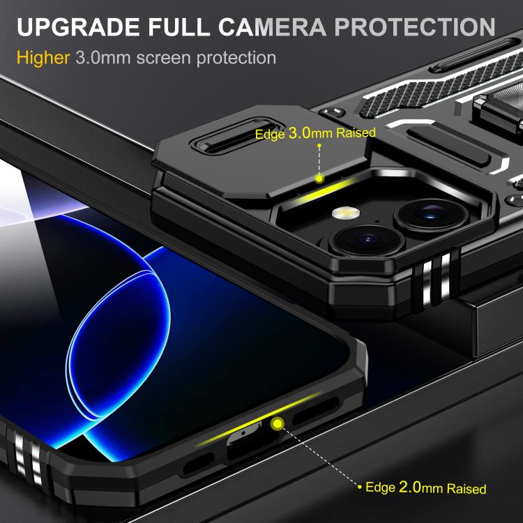 For iPhone 17 Armor PC + TPU Camera Shield Phone Case