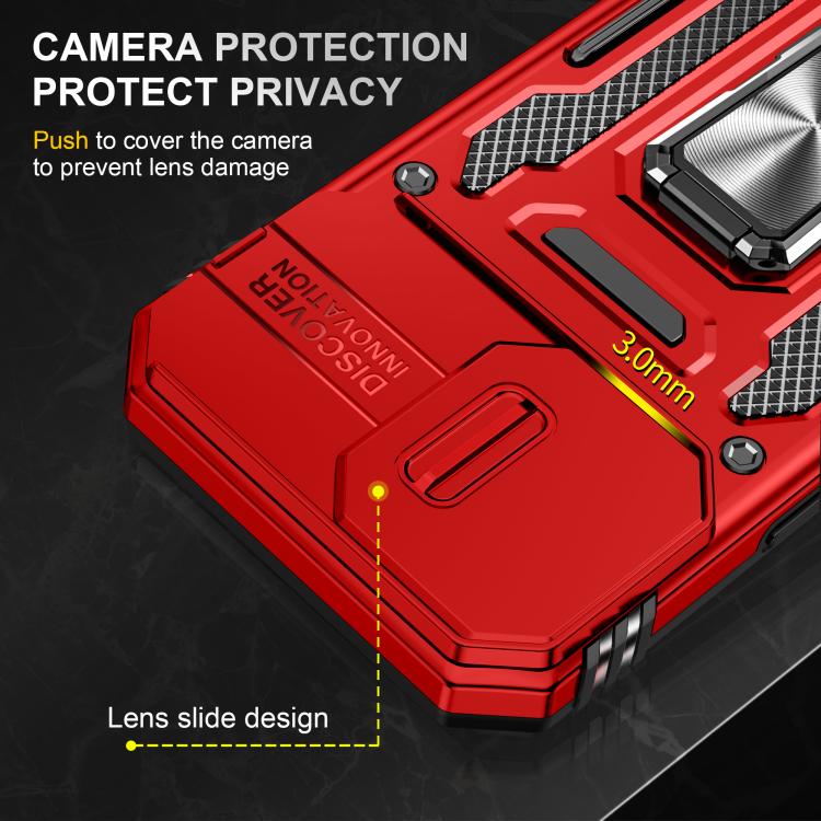 For iPhone 17 Armor PC + TPU Camera Shield Phone Case
