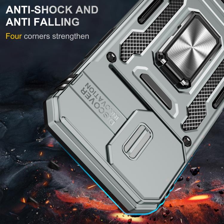 For iPhone 17 Armor PC + TPU Camera Shield Phone Case
