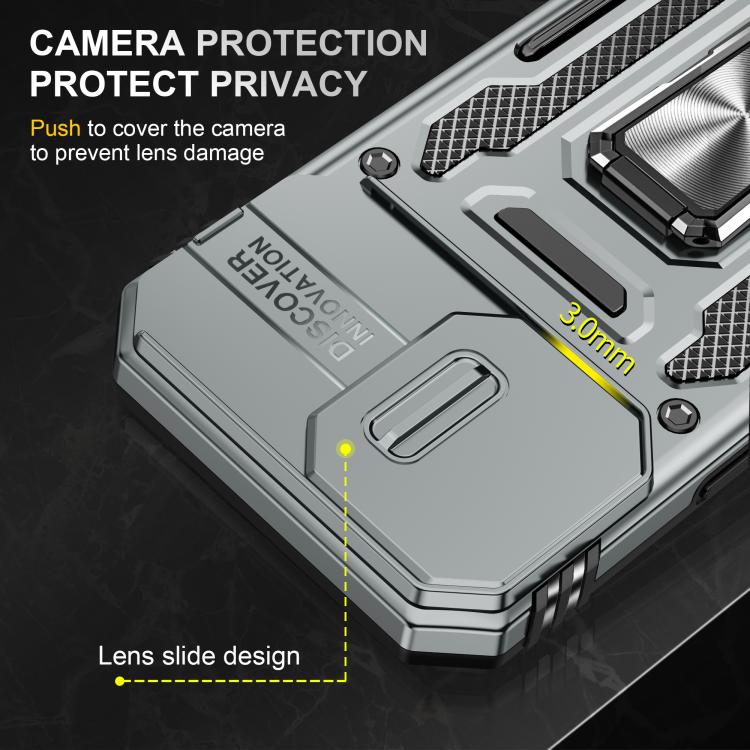 For iPhone 17 Armor PC + TPU Camera Shield Phone Case