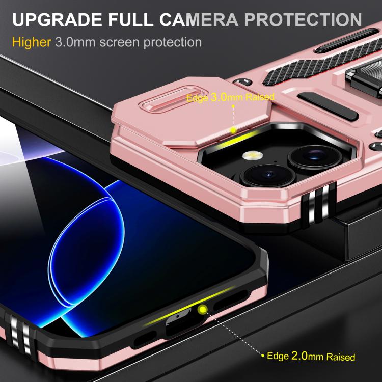 For iPhone 17 Armor PC + TPU Camera Shield Phone Case