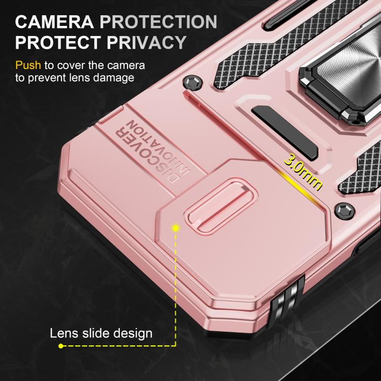 For iPhone 17 Armor PC + TPU Camera Shield Phone Case