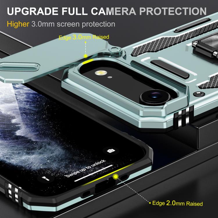For iPhone Air Armor PC + TPU Camera Shield Phone Case