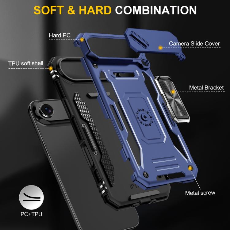 For iPhone Air Armor PC + TPU Camera Shield Phone Case