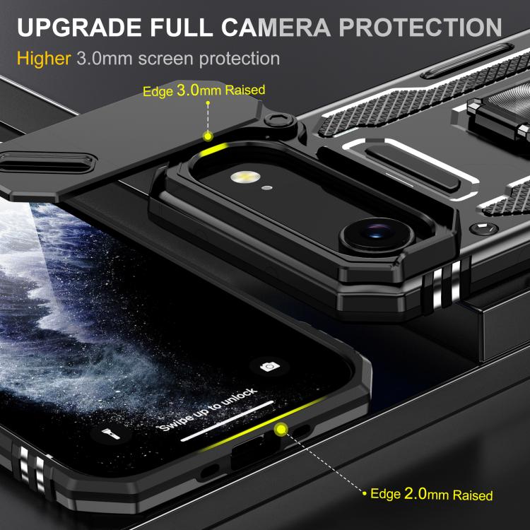 For iPhone Air Armor PC + TPU Camera Shield Phone Case