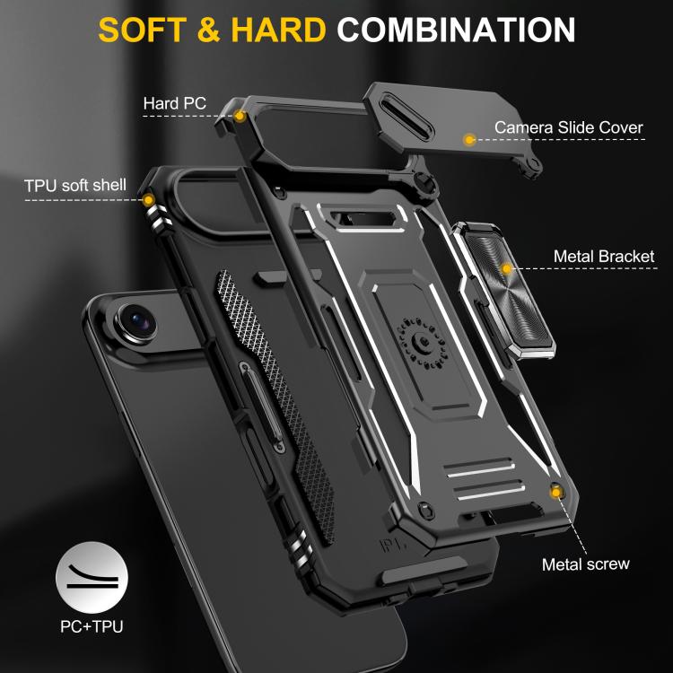 For iPhone Air Armor PC + TPU Camera Shield Phone Case
