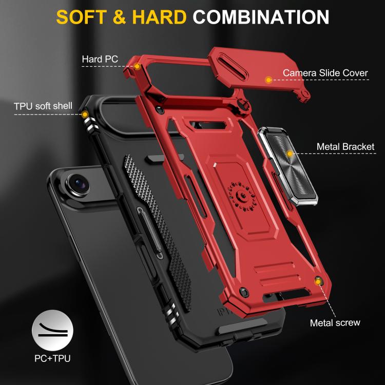 For iPhone Air Armor PC + TPU Camera Shield Phone Case