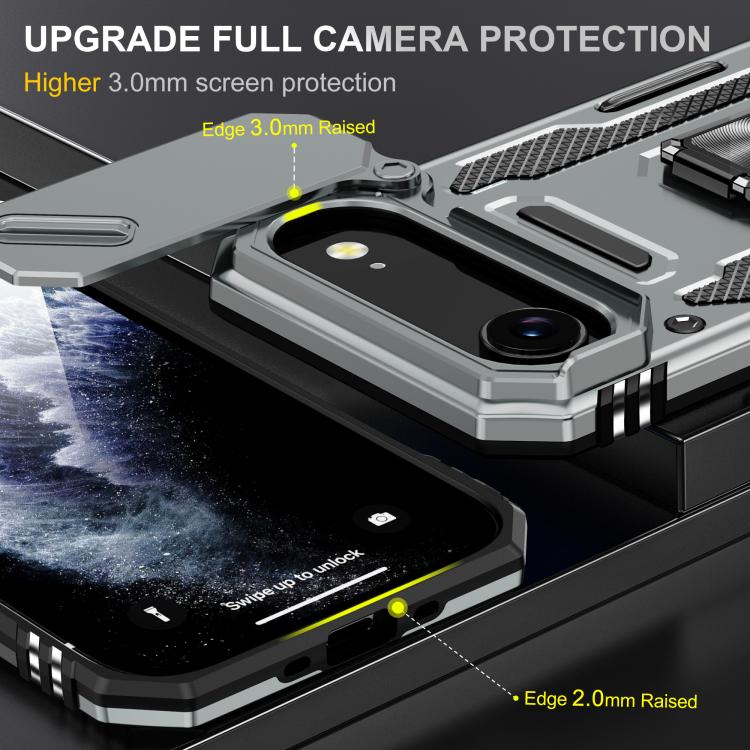 For iPhone Air Armor PC + TPU Camera Shield Phone Case