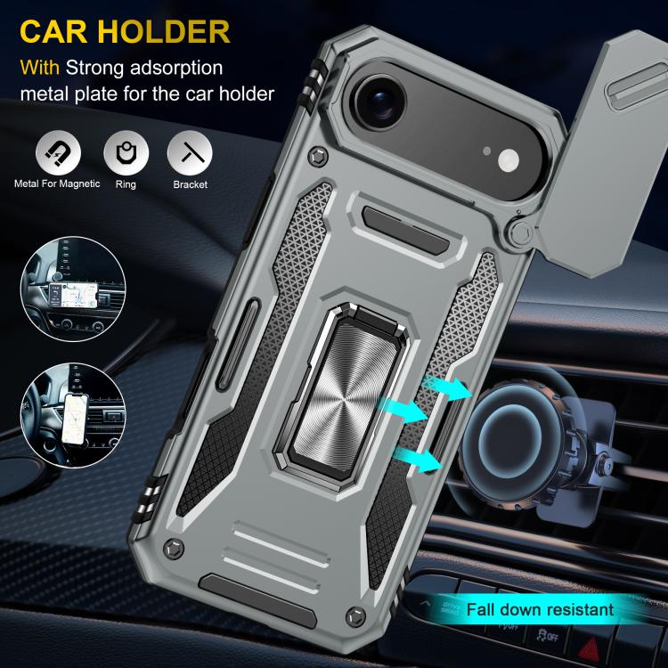 For iPhone Air Armor PC + TPU Camera Shield Phone Case