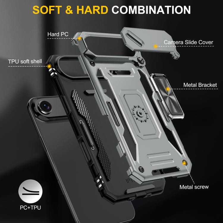 For iPhone Air Armor PC + TPU Camera Shield Phone Case