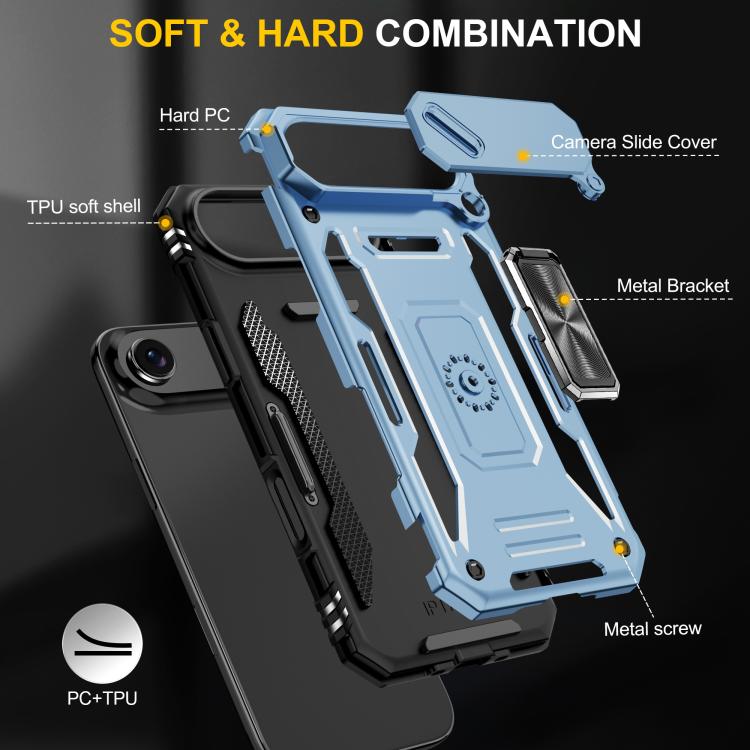 For iPhone Air Armor PC + TPU Camera Shield Phone Case