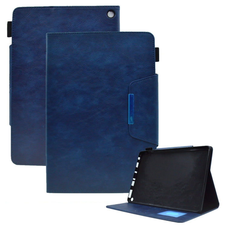 For Amazon Fire Max 11 2023 Suede Cross Texture Magnetic Clasp Leather Tablet Case