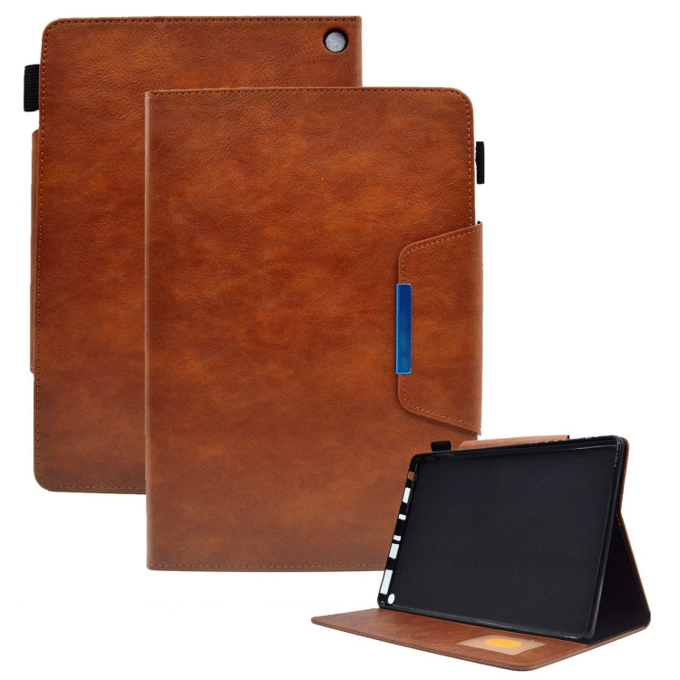 For Amazon Fire Max 11 2023 Suede Cross Texture Magnetic Clasp Leather Tablet Case