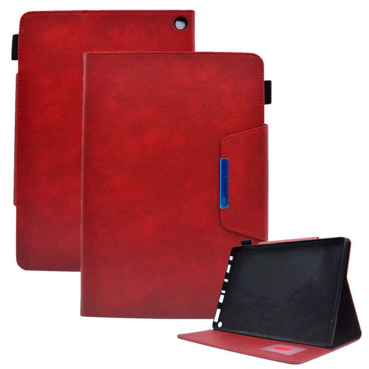 For Amazon Fire Max 11 2023 Suede Cross Texture Magnetic Clasp Leather Tablet Case