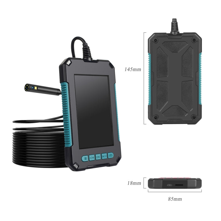 P40 5.5mm 1080P IP68 Waterproof 4.3 inch Highlight Screen Dual Camera Digital Endoscope, Length:5m Hard Cable