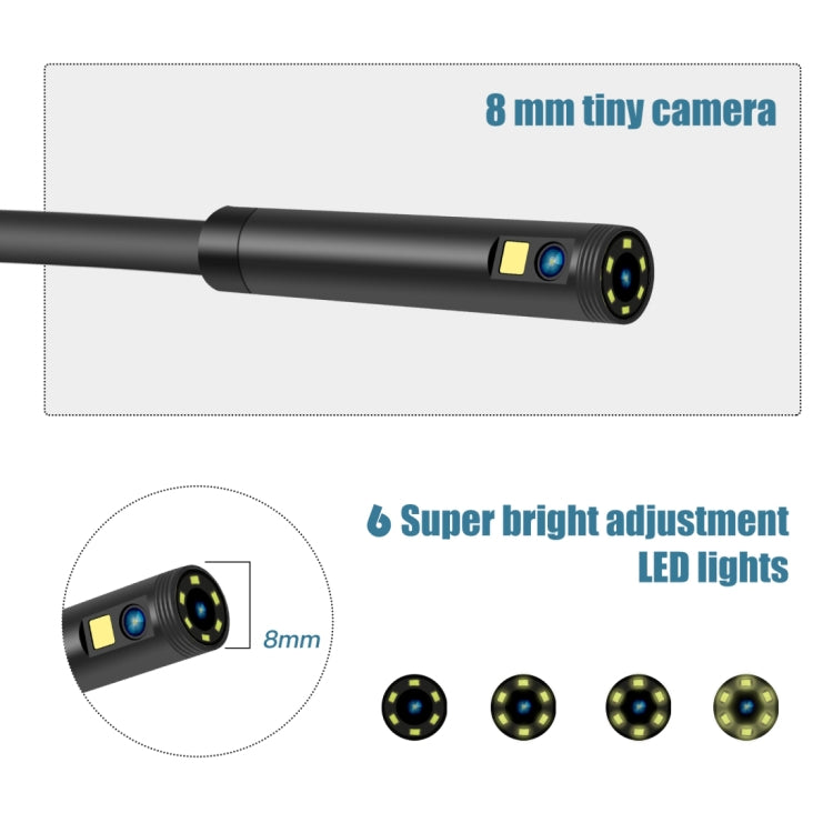 P40 5.5mm 1080P IP68 Waterproof 4.3 inch Highlight Screen Dual Camera Digital Endoscope, Length:5m Hard Cable