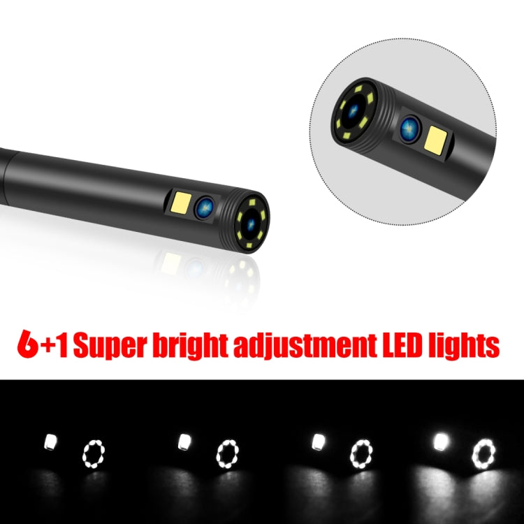 P30 5.5mm 1080P IP68 Waterproof 4.3 inch Screen Dual Camera Digital Endoscope, Length:1m Snake Tube(Black)