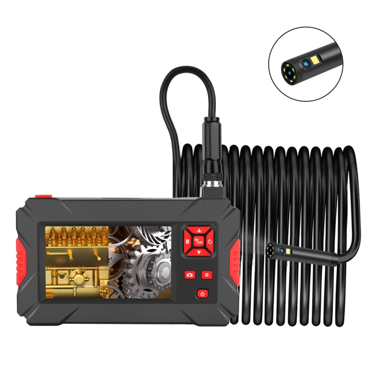 P30 5.5mm 1080P IP68 Waterproof 4.3 inch Screen Dual Camera Digital Endoscope, Length:5m Hard Cable(Black)
