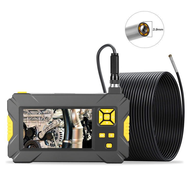 P30 3.9mm 1080P IP68 Waterproof 4.3 inch Screen Dual Camera Digital Endoscope, Length:5m Hard Cable(Black)